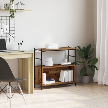 vidaXL Βιβλιοθήκη Καπνιστής Δρυς 80x30x78,5cm από Σύνθετο Ξύλο 1 τεμ.