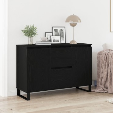 vidaXL Μπουφές Μαύρο Δρυς 104x35x70cm Κατασκευασμένο Ξύλο 1 τεμ.