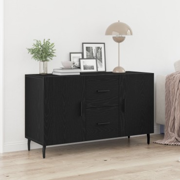 vidaXL Μπουφές Μαύρος Δρυς 100x36x60cm από Ξύλο 1 τεμ.