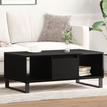 vidaXL Τραπέζι Καφέ Μαύρη Δρυς 90x50x36,5cm Κατασκευασμένο από Ξύλο 1 τεμ.