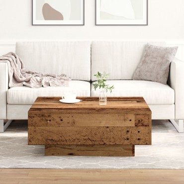 vidaXL Τραπέζι Καφετέριας από Παλαιό Ξύλο 80x80x31cm 1 τεμ.