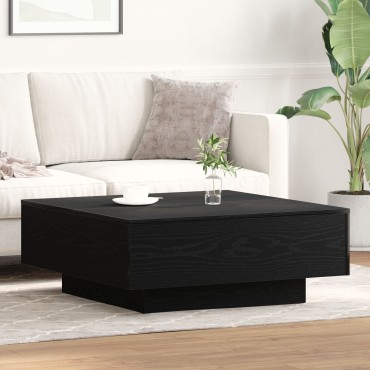 vidaXL Καφέ Τραπέζι Μαύρου Δρυς 80x80x31cm Φτιαγμένο από ξύλο
