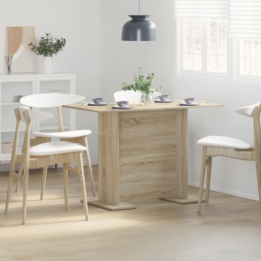 vidaXL Τραπέζι Φαγητού Σονομά Οξιά 110x60x75cm Επεξεργασμένο Ξύλο 1 τεμ.