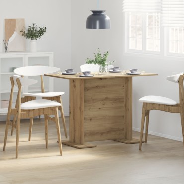 vidaXL Τραπέζι Φαγητού Artisan Oak 110x60x75cm Επεξεργασμένο Ξύλο 1 τεμ.