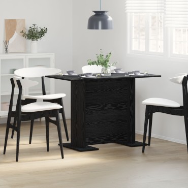 vidaXL Τραπέζι Τραπεζαρίας Μαύρη Δρυς 110x60x75cm Επεξεργασμένο Ξύλο 1 τεμ.