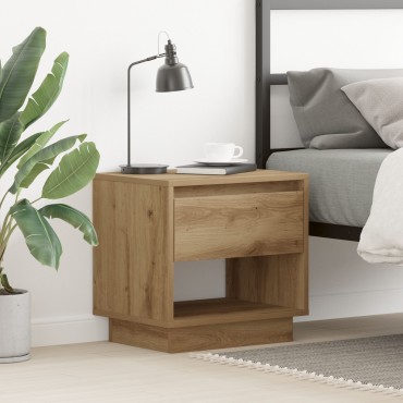 vidaXL Κομοδίνο Καλλιτέχνη Δρυς 45x34x46cm Επεξεργασμένο ξύλο 1 τεμ.