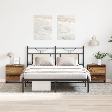 vidaXL Κομοδίνο 2 τεμ. Παλιό Ξύλο 45x34x44,5cm Επεξεργασμένο Ξύλο