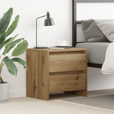 κομοδίνο vidaXL από τεχνητό ξύλο δρυός 45x34x44,5cm 1 τεμ.
