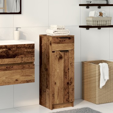 vidaXL Ντουλάπι Μπάνιου Παλιού Ξύλου 32x34x90cm Κατασκευασμένο Ξύλο 1 τεμ.