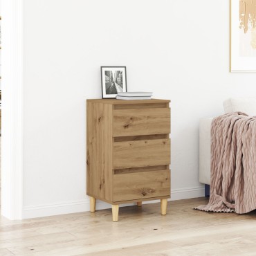 vidaXL Κομοδίνο Καλλιτέχνη από Δρυ 40x35x70cm Επεξεργασμένο Ξύλο 1 τεμ.