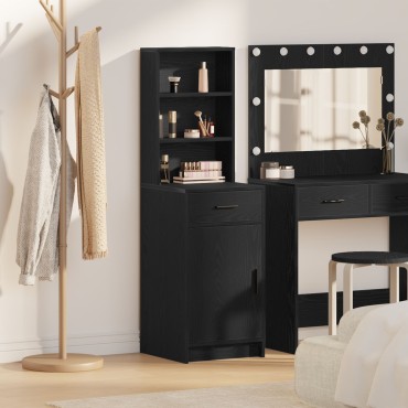 vidaXL Ψηλό Ντουλάπι σε Μαύρη Δρυ - 40x41x135cm, Κατασκευασμένο από Επεξεργασμένο Ξύλο 1 τεμ.
