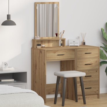 vidaXL Τουαλέτα με Συρτάρια Artisan Oak 50x41x140 εκ 1 τεμ.