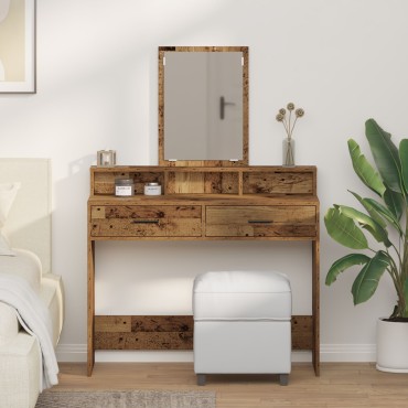 vidaXL Τουαλέτα με Συρτάρια Παλιού Ξύλου 100x41x140 εκ 1 τεμ.