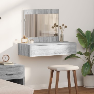 vidaXL Τοίχος με Είδη Περιποίησης Γκρι Sonoma 83x40x70 εκ