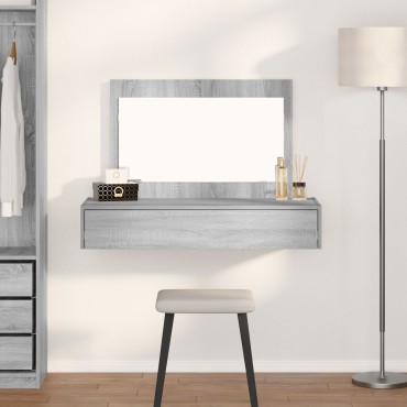 vidaXL Ορθογώνιο Dressing Table Γκρι Sonoma 100x40x70 εκ