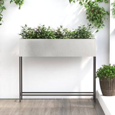 vidaXL Υψωμένος Κήπος 100x26x82 εκ Μη Σιδερένιο Ατσάλι