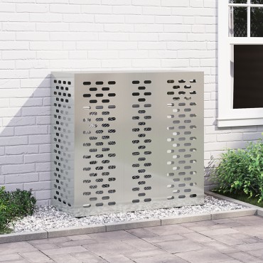 vidaXL Kάλυμμα Κλιματιστικού 110x50x105 εκ Γαλβανισμένο Ατσάλι