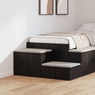 vidaXL Ντουλάπα Αποθήκευσης Μαύρη 127x41x40cm Επεξεργασμένο ξύλο 1 τεμ.