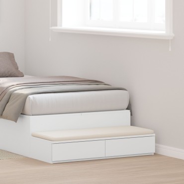 vidaXL Κιβώτια Κρεβατιών Λευκού Χρώματος 100x36,5x16,5cm Φτιαγμένα από Ξύλο 1 τεμ.