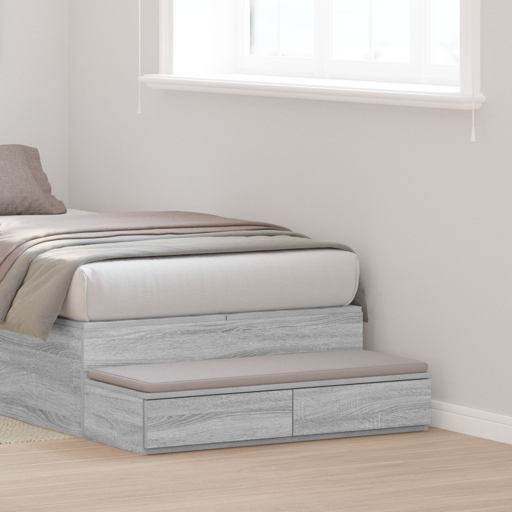 vidaXL Συστήματα Κρεβατιών Γκρι Sonoma 80x36,5x16,5cm Επεξεργασμένο Ξύλο 1 τεμ.