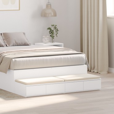 vidaXL Συρταριέρες Λευκές 120x36,5x16,5cm από κατασκευασμένο ξύλο 1 τεμ.