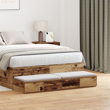 VidaXL Συστήματα Συρταριών Παλιού Ξύλου 120x36,5x16,5cm Κατασκευασμένο Ξύλο 1 τεμ.