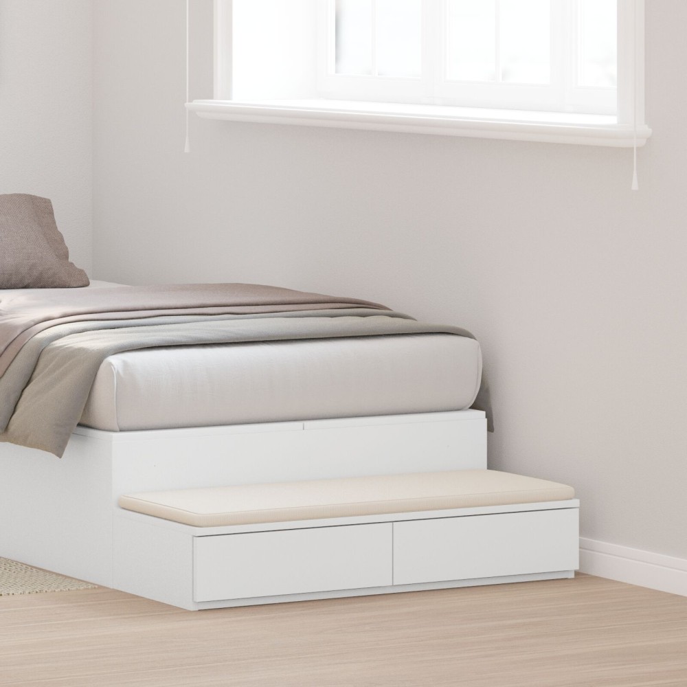 VidaXL Συρτάρια Κρεβατιού Λευκά 75x36,5x16,5cm από Ξύλο 1 τεμ.