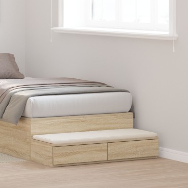 vidaXL Συρτάρια Κρεβατιού Σονομά 75x36,5x16,5cm Επεξεργασμένο Ξύλο 1 τεμ.