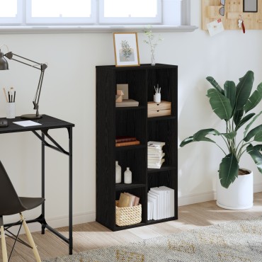 vidaXL Ράφι Μαύρη Δρυς 50x25x105cm Επεξεργασμένο ξύλο 1 τεμ.