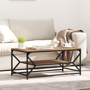 vidaXL Τραπεζάκι σαλονιού με ράφι από Ξύλο Artisan 90x50x40cm Επεξεργασμένο ξύλο 1 τεμ.