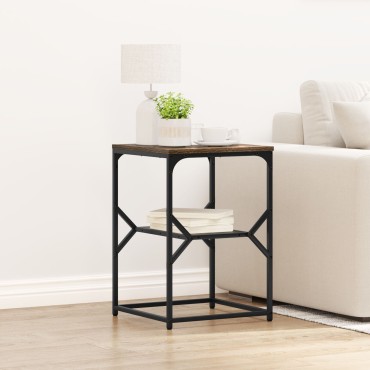 vidaXL Τραπέζι πλευράς Σκούρο Δρυς 41x40x60cm Κατασκευασμένο ξύλο 1 τεμ.