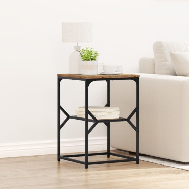vidaXL Τραπέζι Πλευρής Παλιού Ξύλου 41x40x60cm Μηχανικά Κατασκευασμένο Ξύλο 1 τεμ.
