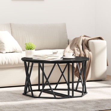 vidaXL Τραπέζι καφέ Μαύρο Δρυς 80x80x42cm από επεξεργασμένο ξύλο 1 τεμ.