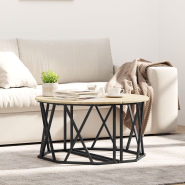 vidaXL Τραπέζι καφές από Σονομα Οξιά 80x80x42cm Φτιαγμένο από ξύλο 1 τεμ.
