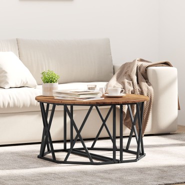 vidaXL Τραπέζι Καφέ από Παλαιό Ξύλο 80x80x42cm 1 τεμ.