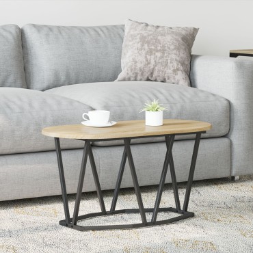 τραπεζάκι σαλονιού vidaXL από δρυς Sonoma 80x40x40,5cm από ξύλο και μέταλλο