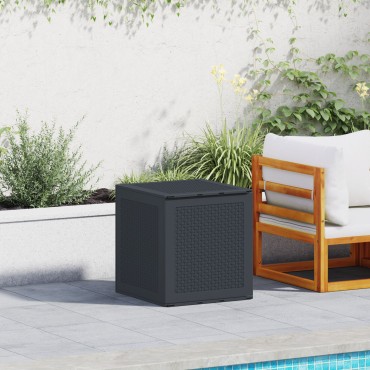 vidaXL Κιβώτιο Αποθήκευσης Ανθρακί 55x53x57cm PP