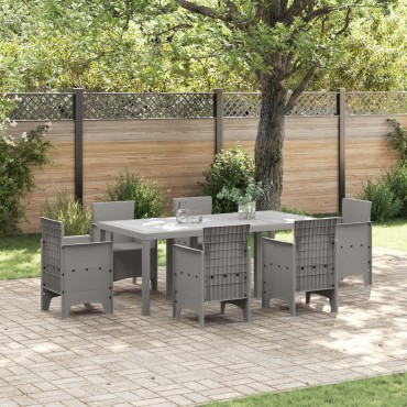 vidaXL Τραπεζάκι Κήπου Ανοιχτό Γκρι 200x100x73cm Πολλυ Ράτα 1 τεμ.