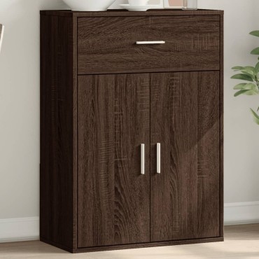 vidaXL Βοηθητικό Ντουλάπι Καφέ Δρυς 60x30x84cm από Επεξεργασμένο Ξύλο 1 τεμ.