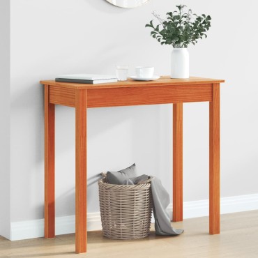 vidaXL Τραπέζι κονσόλα Καφέ Κεριού 80x40x75cm Μασίφ Ξύλο Πεύκου 1 τεμ.