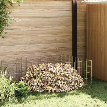 vidaXL Κομποστερ Κήπου 100x100x50cm από Γαλβανισμένο Ατσάλι