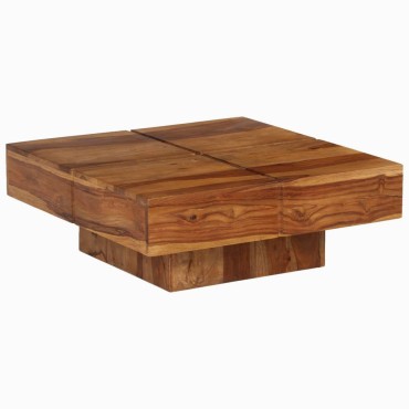 vidaXL Τραπεζάκι Σαλονιού 80x80x30cm από Μασίφ Ξύλο Ακακίας 1 τεμ.