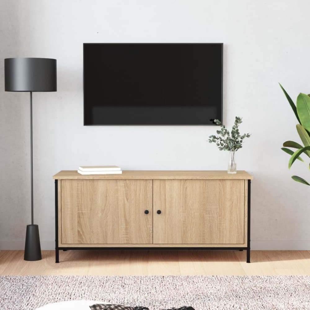 vidaXL Έπιπλο Τηλεόρασης με Πόρτες Sonoma Δρυς 102x35x45cm Επεξ.Ξύλο