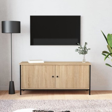 vidaXL Έπιπλο Τηλεόρασης με Πόρτες Sonoma Δρυς 102x35x45cm Επεξ.Ξύλο