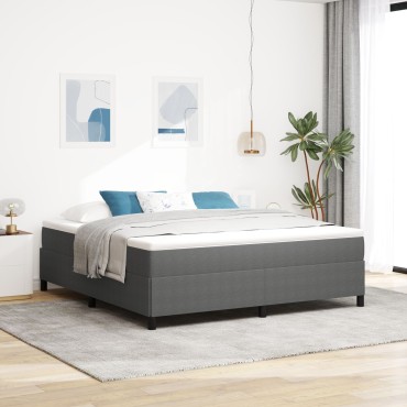 vidaXL Κρεβάτι Φωτεινό Γκρι 180x200 εκ. Από Υφασμάτινο Κονδύλι