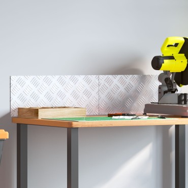 vidaXL Σετ 2 Αλουμινίου Checker Plates Αντιολισθητικό 20x50 εκ