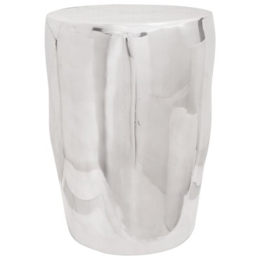vidaXL Σκαμπό Ασημί 33x33x45cm Αλουμίνιο 1 τεμ.