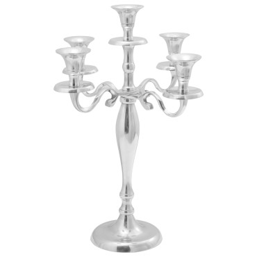 VidaXL Κηροπήγιο Ασήμι 29x29x40 εκ Αλουμίνιο