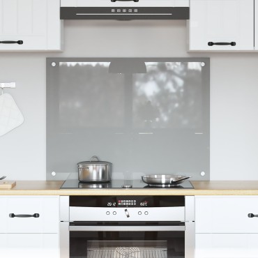 vidaXL Φωτιστικό Πίσω Κουζίνας σε Ανοιχτό Γκρι 80x60x0,6 εκ από Σκληρυμένο Γυαλί