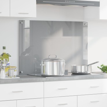 vidaXL Φωτιστικό Κουζίνας Ανοιχτό Γκρι 90x60x0,6 εκ. Σκληρυμένο Γυαλί